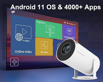 Vidéoprojecteur intelligent 4K compact avec Wi-Fi 6 et Bluetooth 5.0
